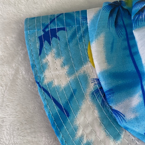 Blue tropical bucket hat - Picture 16 of 16